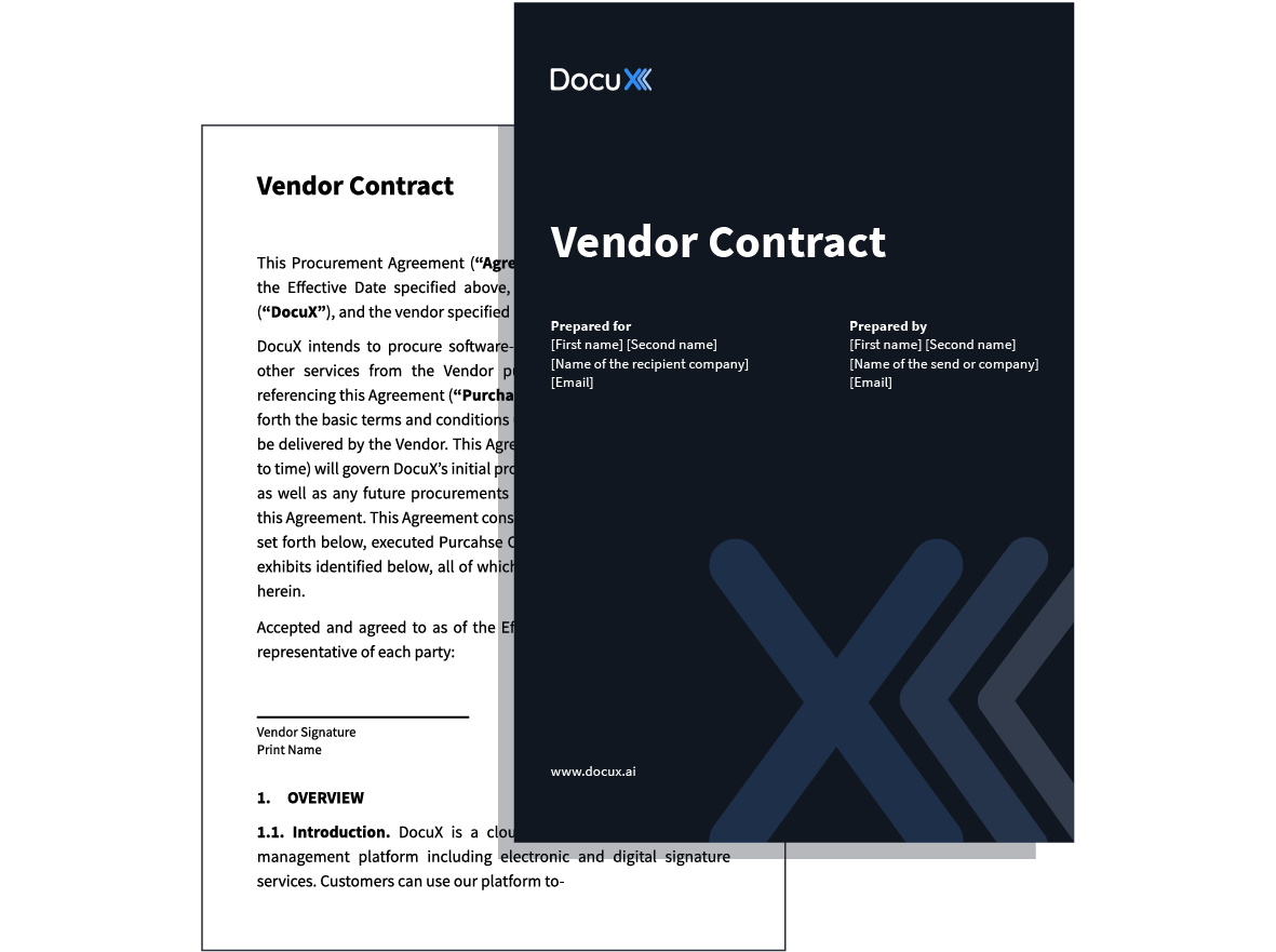 Vendor contracts