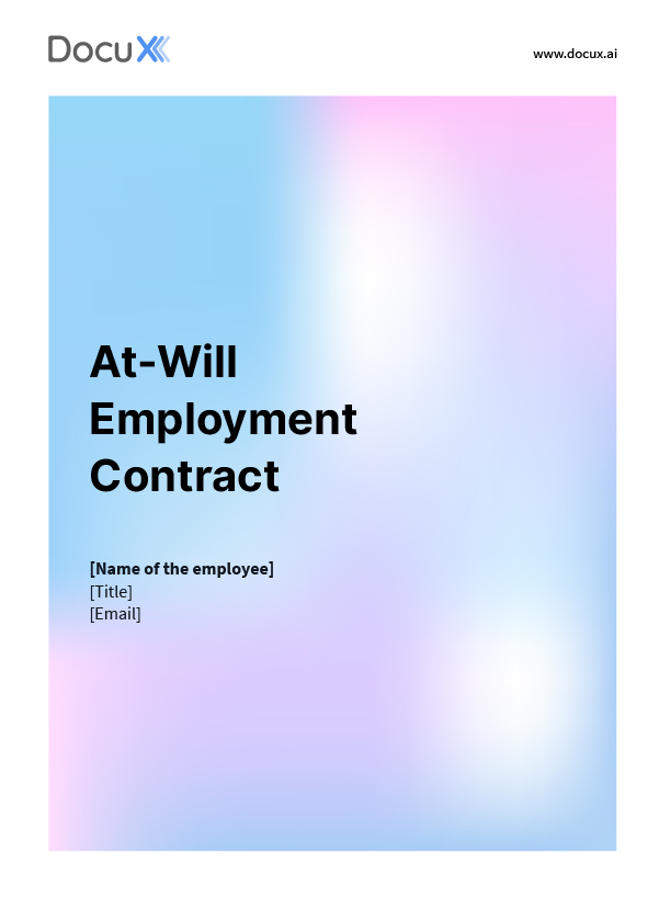 At-Will Employment Contract