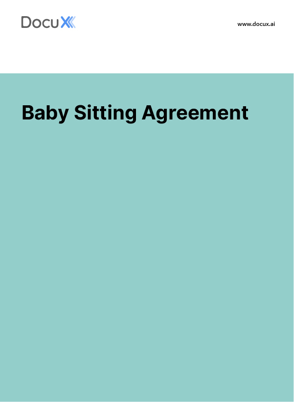 Baby Sitting Agreement