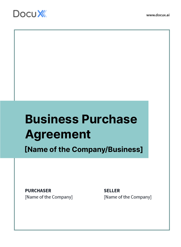 Business Purchase Agreement