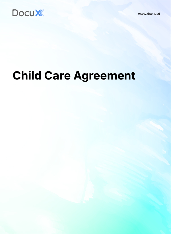 Child Care Agreement