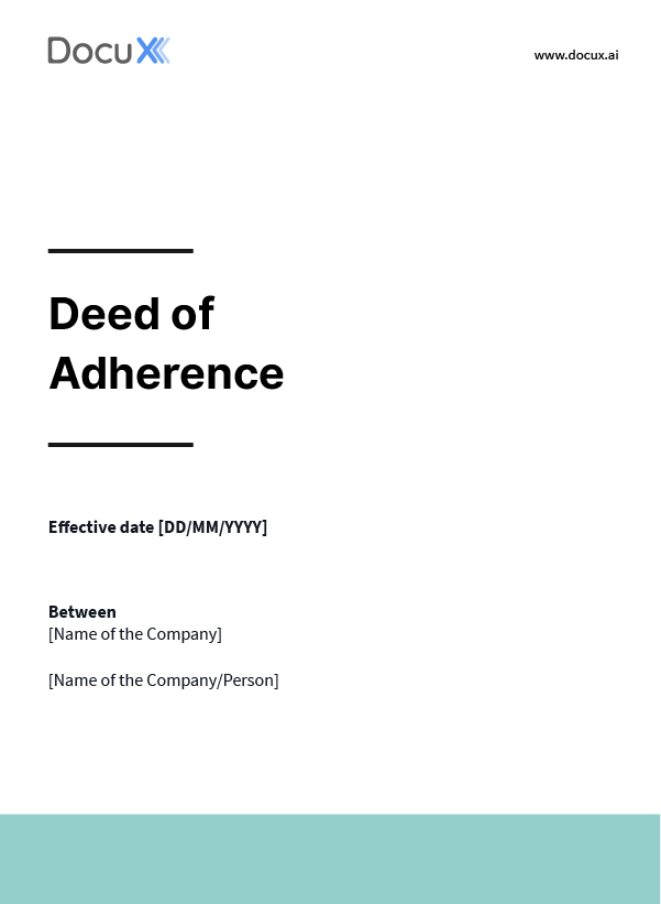 Deed of Adherence