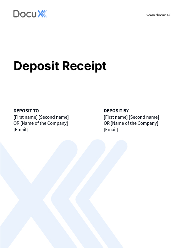 Deposit Receipt