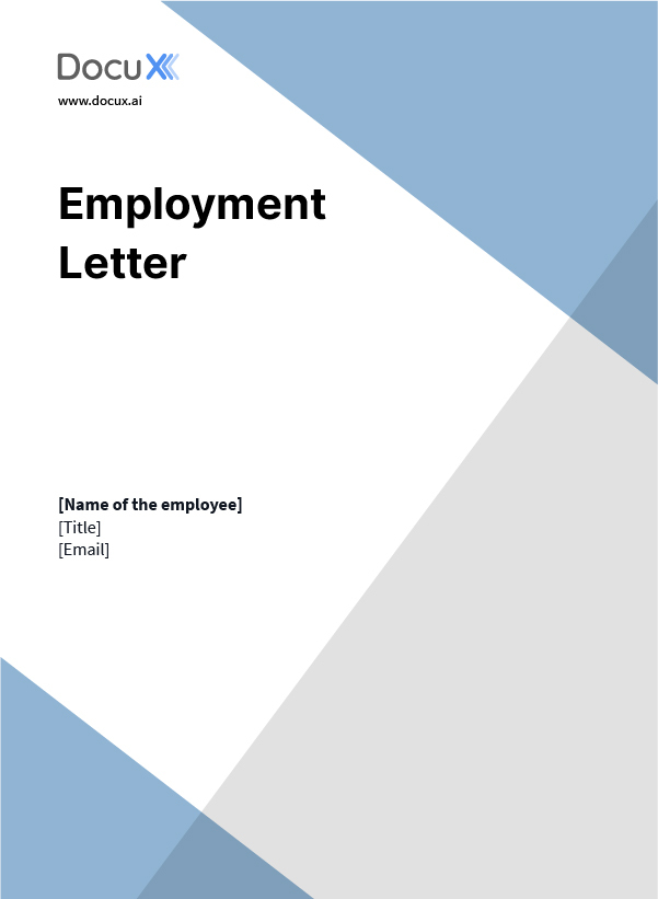 Employment Letter - India