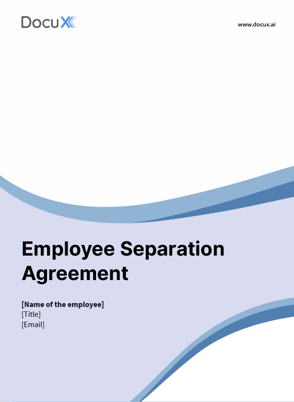Employee Separation Agreement