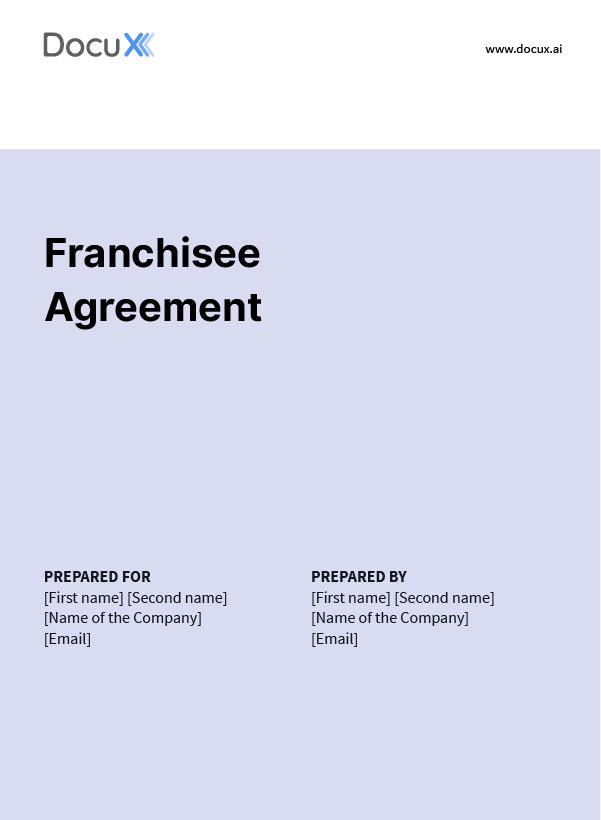Franchisee Agreement