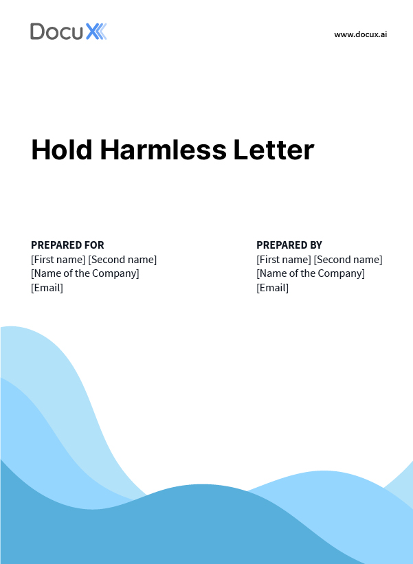 Hold Harmless Letter