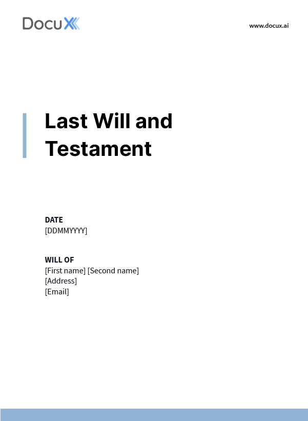 Last Will and Testament