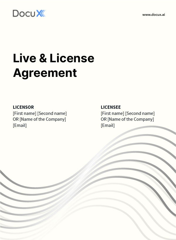 Live & License Agreement