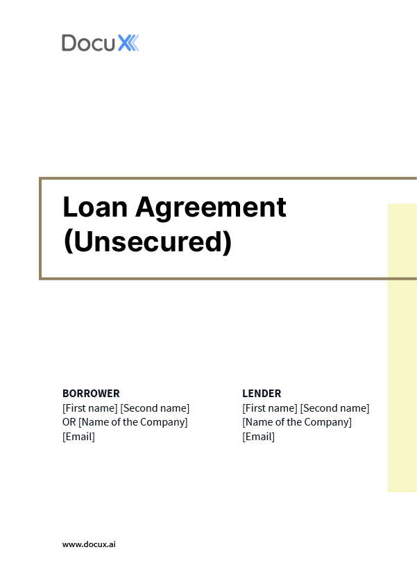 Loan Agreement (Unsecured)