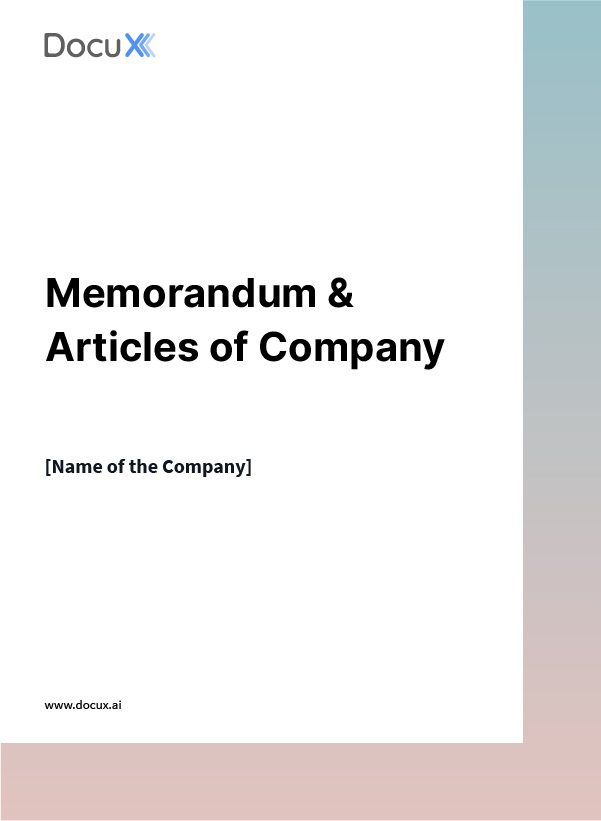 Memorandum & Articles of Company