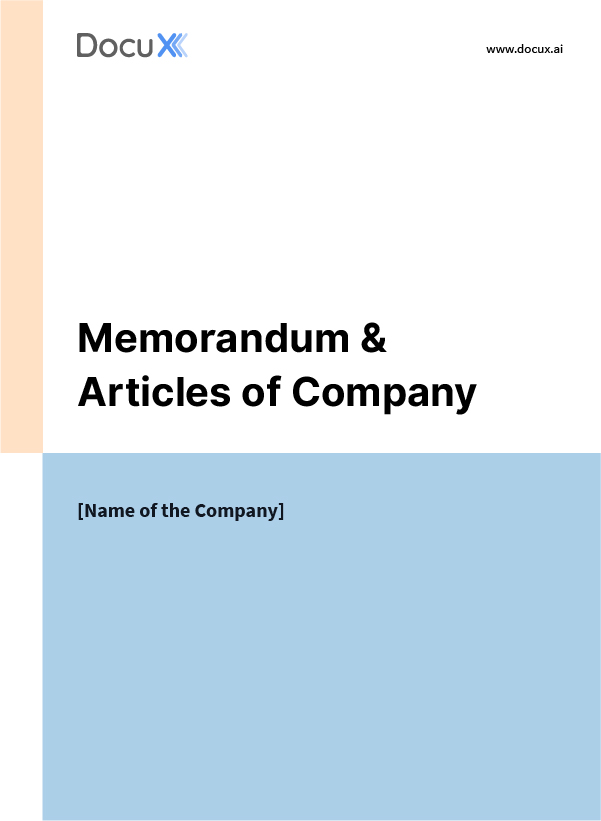 Memorandum & Articles of Company