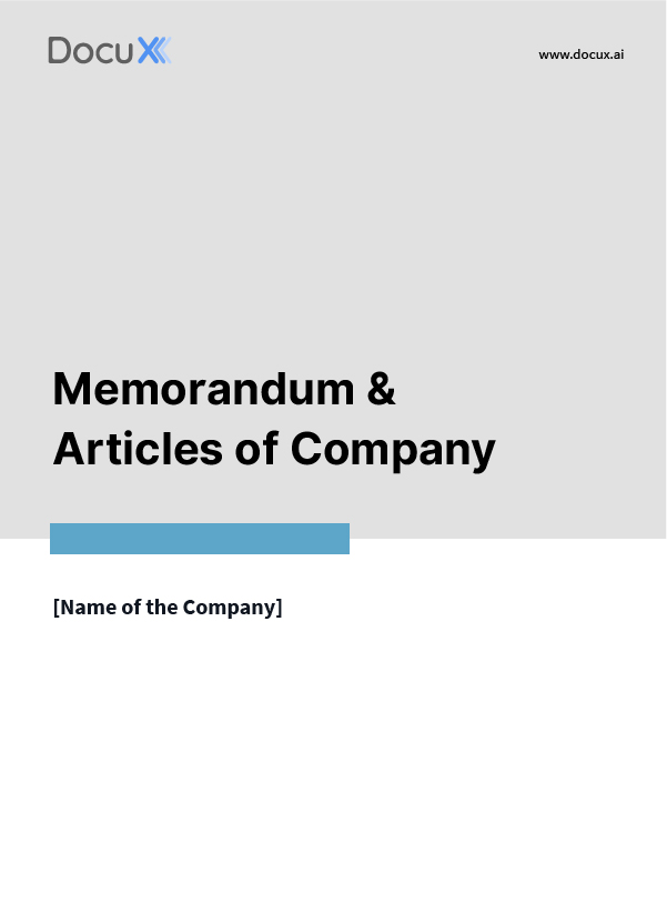 Memorandum & Articles of Company