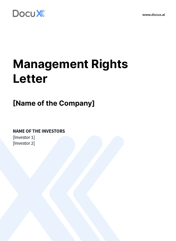 Management Rights Letter