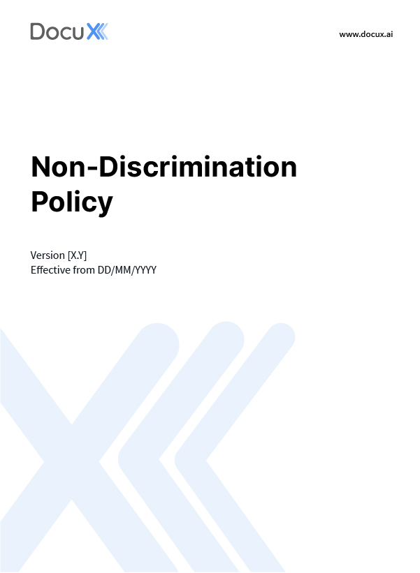 Non-Discrimination Policy