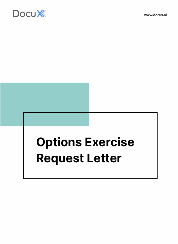 Options Exercise Request Letter