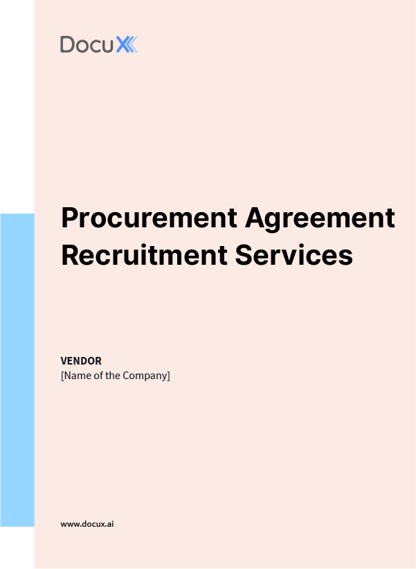Procurement Agreement - Recruitment Services