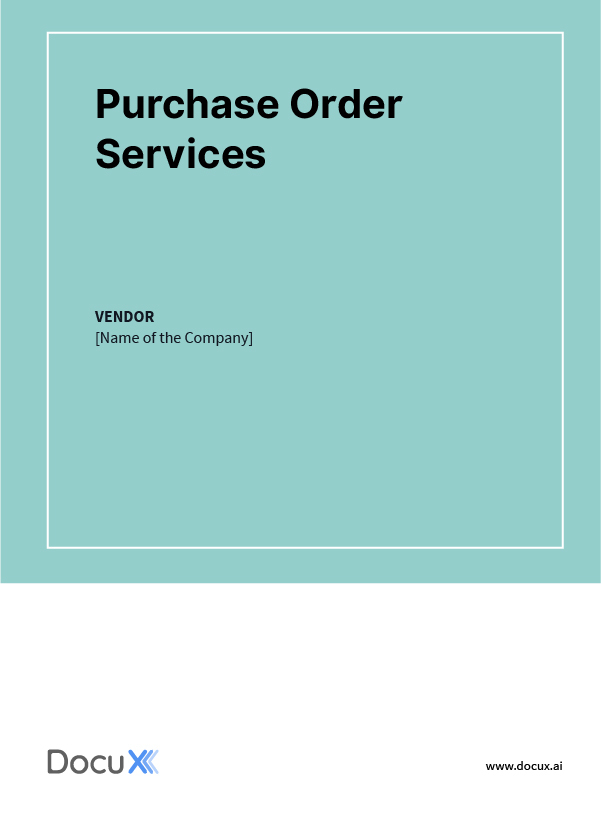 Purchase Order - Services