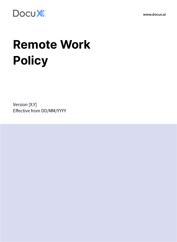 Remote Work Policy