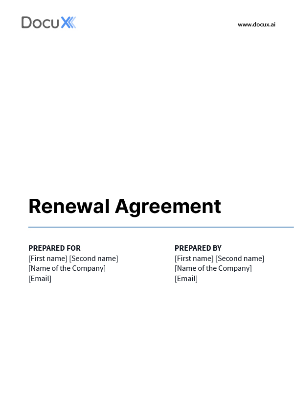 Renewal Agreement