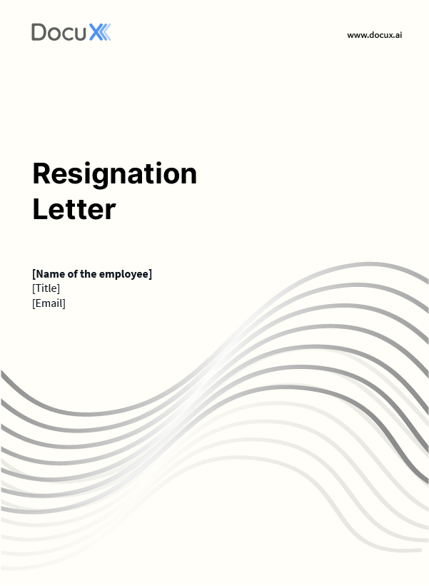 Resignation Letter