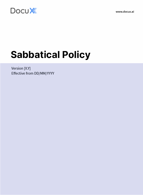Sabbatical Policy