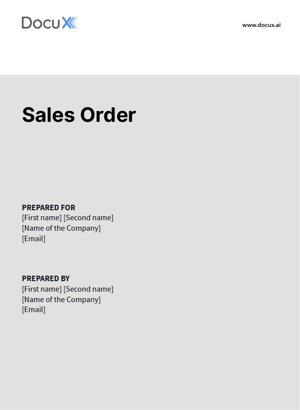 Sales Order