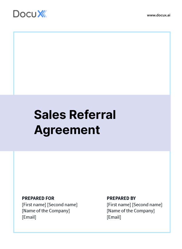Sales Referral Agreement