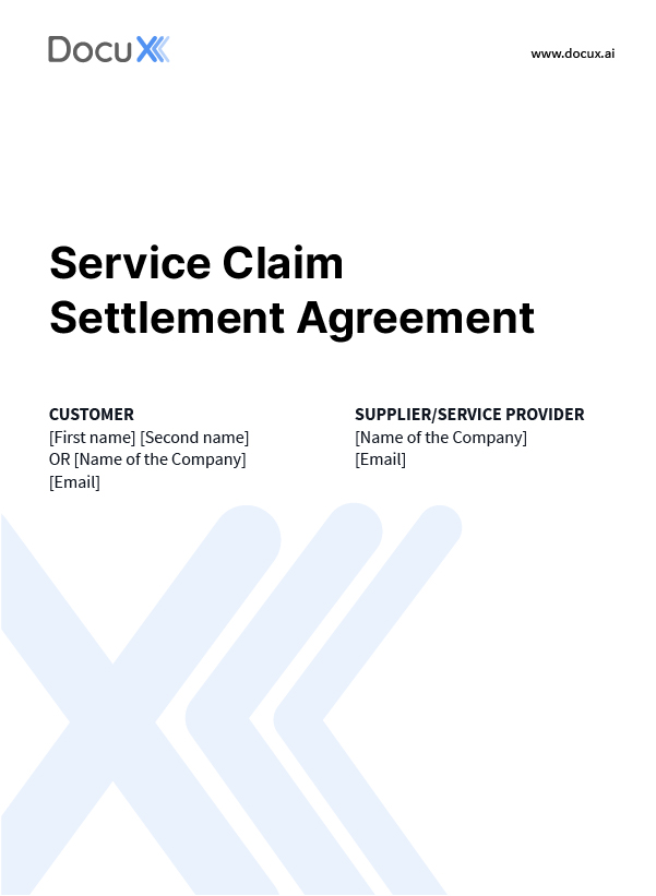 Service Claims Settlement Agreement