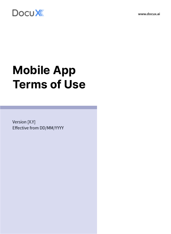 Terms of Use - Mobile App