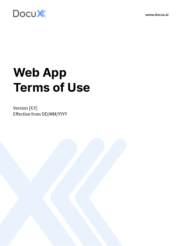 Terms of Use - Web App