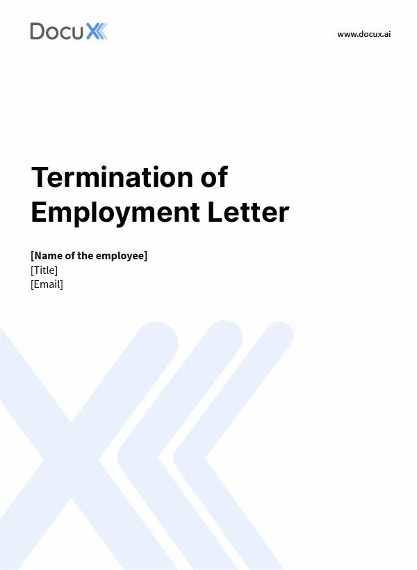 Termination of Employment Letter