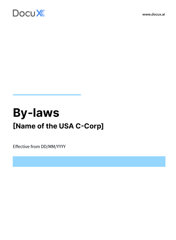USA C-Corp By-laws