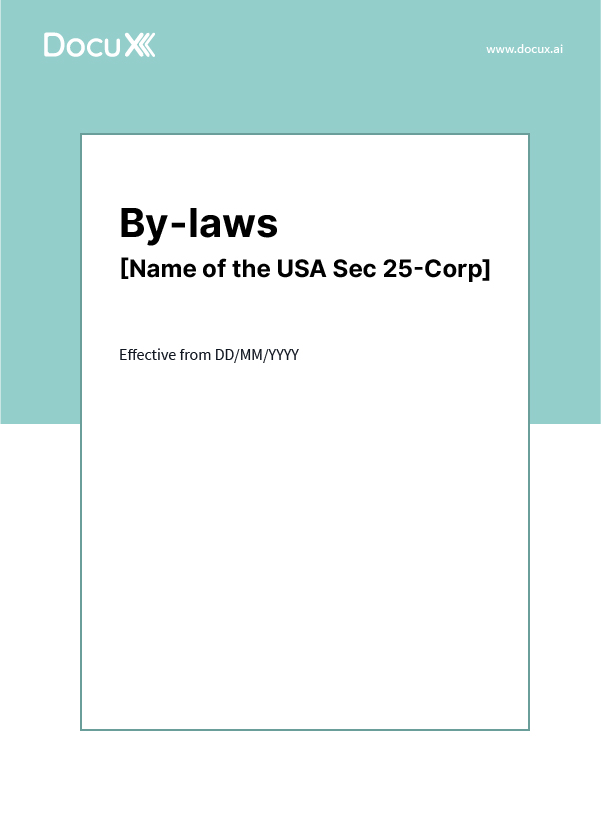 USA Sec25 Corp By-laws