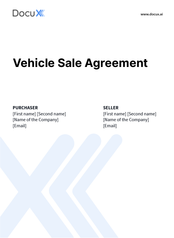 Vehicle Sale Agreement