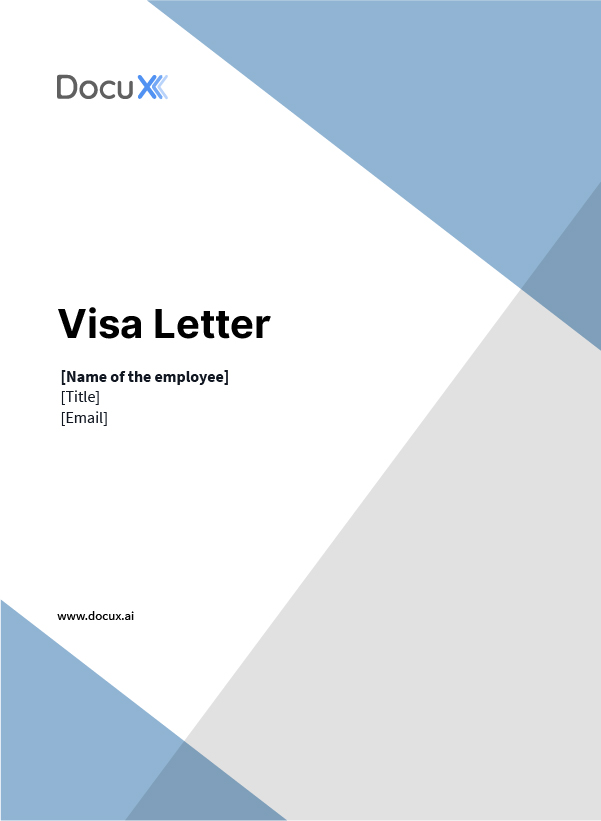 Visa Letter