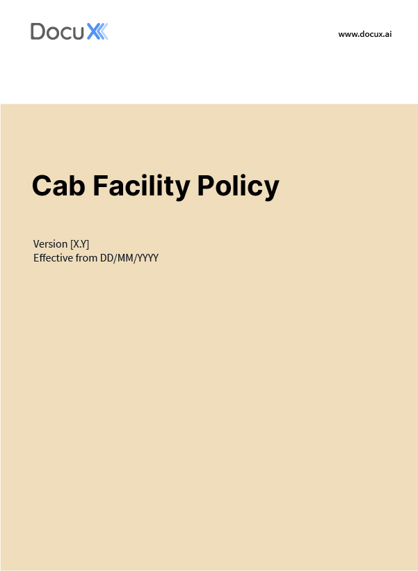 Cab Facility Policy